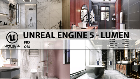 Bathroom Collection 02 for Unreal Engine
