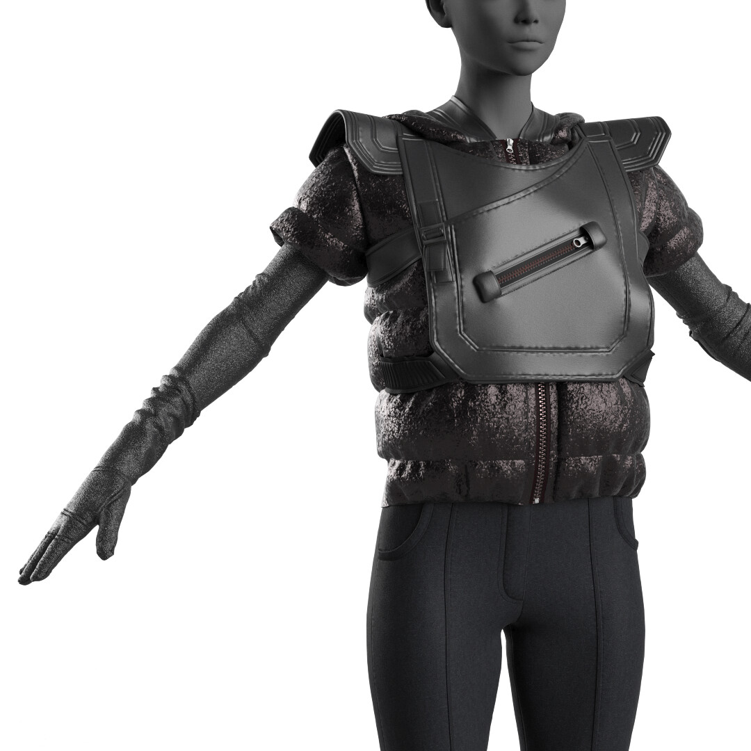 ArtStation - Sci-fi Female outfit Clo3d Marvelous designer High poly ...