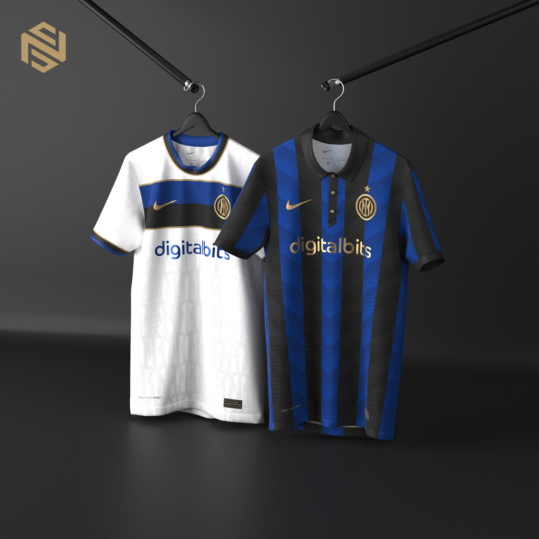 ArtStation Stick Hanger with Nike Football Shirts for CLO3D & Marvelous Designer Resources