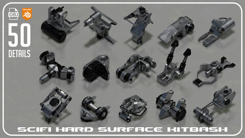 Sci-Fi Hard Surface KITBASH 50 DETAILS