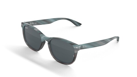 Ray Ban RB2184 Non-Polarized Striped Blue Grey 3D Model