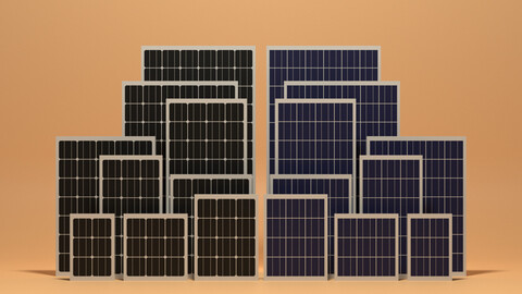 Solar Panels Collection 3d model