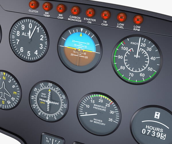 ArtStation - Aircraft Instrument Panel v 1 | Resources