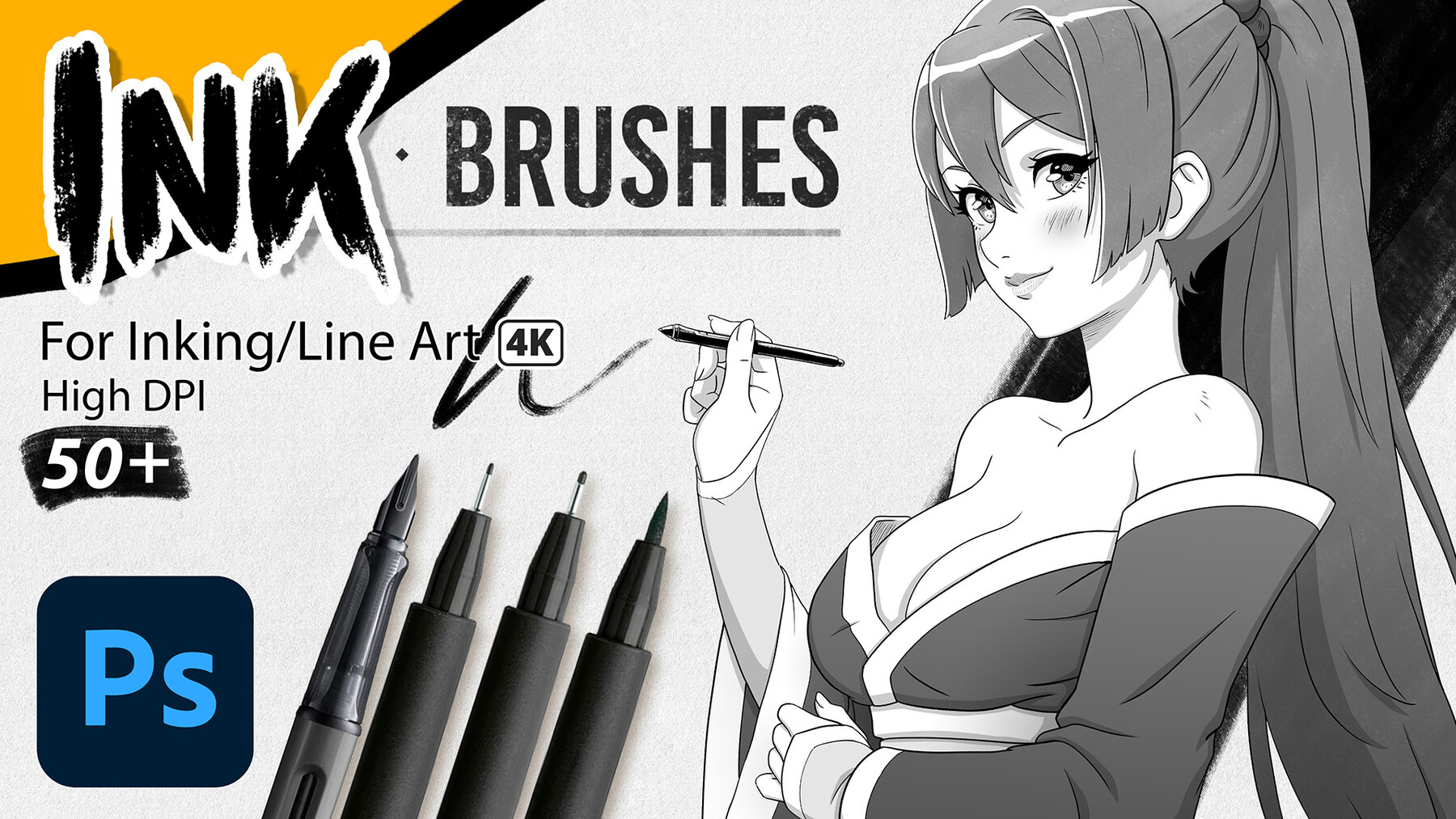 ArtStation - INK Brushes - For Inking & Line Art | Brushes