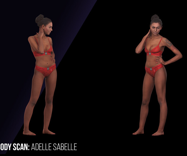 Artstation Cleaned 3d Body Scan Adelle Sabelle Underwear Resources