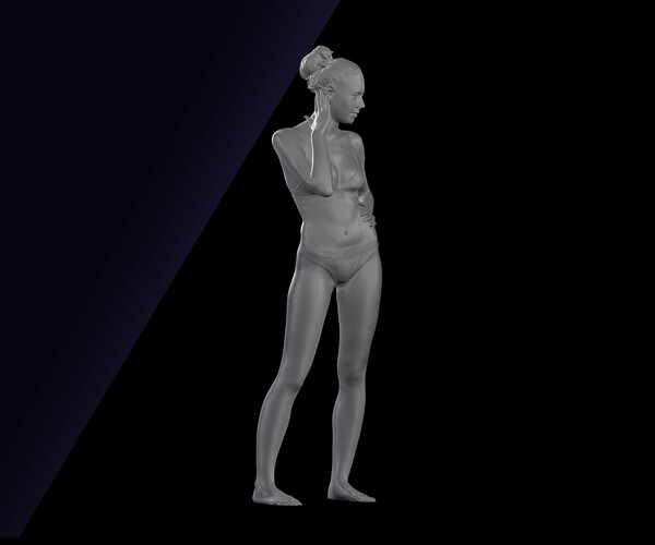 Artstation Cleaned 3d Body Scan Adelle Sabelle Underwear Resources 1278