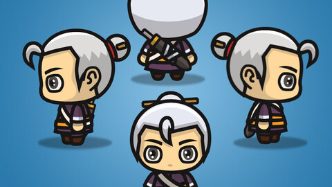 Swordmaster - 4 Directional 2D Character Sprite