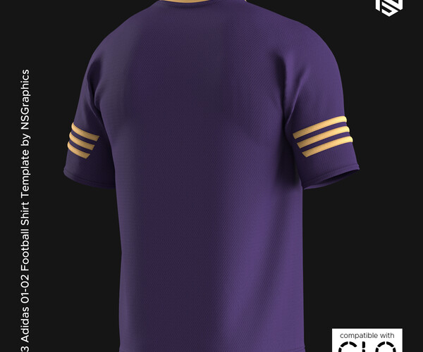 ArtStation - WS 1 - Football Shirt for CLO3D & Marvelous Designer