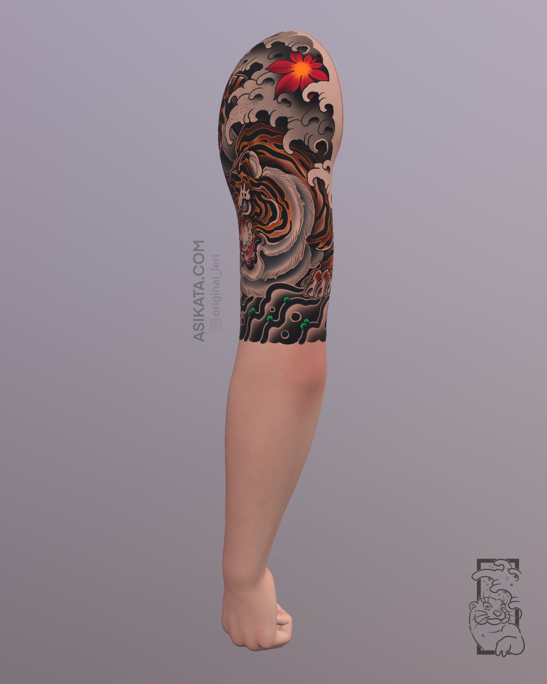 ArtStation - Tiger half sleeve | Artworks