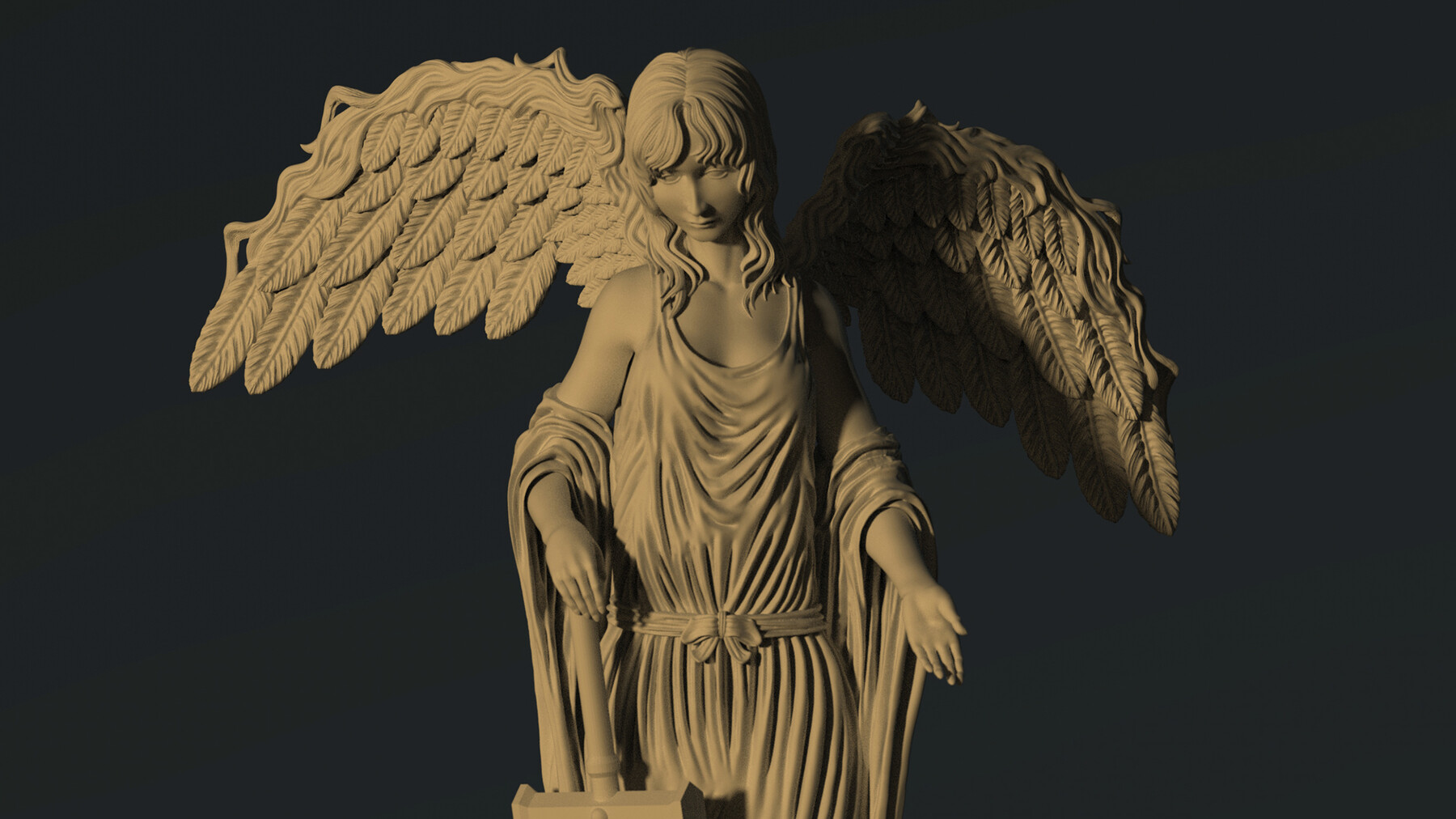 3D Game Assets 3D Printed Models Angel Figures