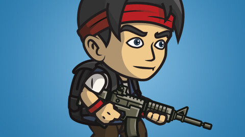 Urban Army Squad - Red Headband