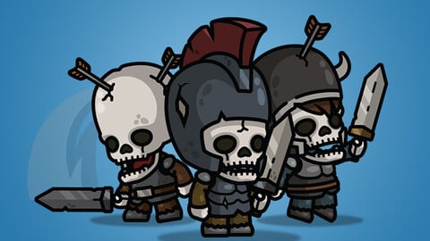 Medieval Skeleton Knight 3-Packs