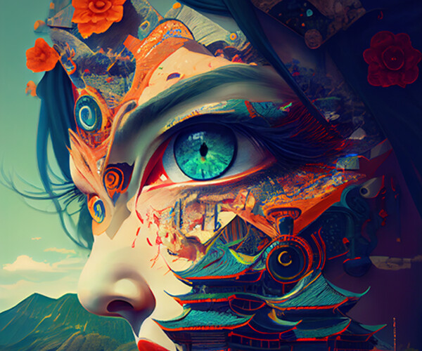 ArtStation - A Psychedelic AI Journey through Japan | Artworks