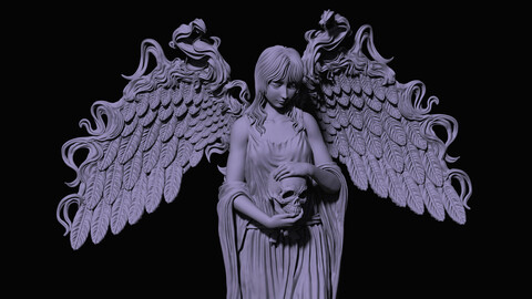 3D Game Assets 3D Printed Models Angel Figures