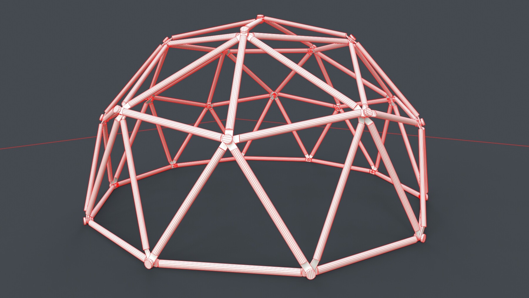 ArtStation PBR Outdoor Playground Geodesic Climbing Dome Game Assets