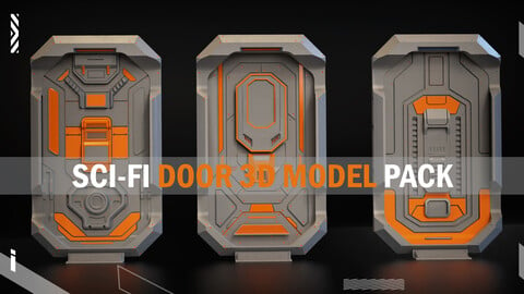 Sci-Fi Door 3D Model Pack vol.1