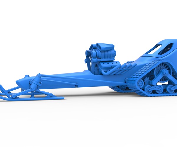 ArtStation - 3D printable Diecast Front engine old school snow dragster ...
