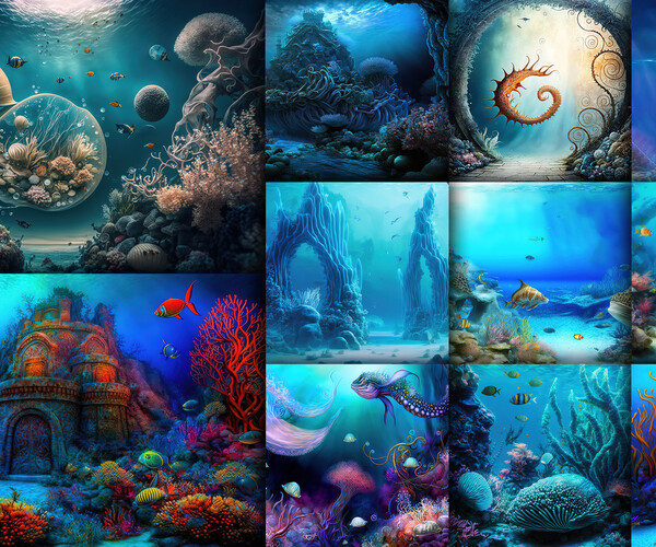 ArtStation - 105 Fantasy Sea Illustration Pack (More Than 8K Resolution ...