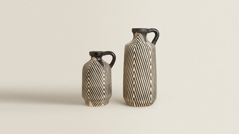 Line Design & Handle Vase