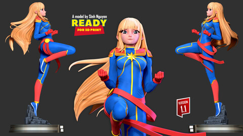 Captain Marvel Stylized Fanart