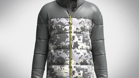 Puffer Jacket in Camo