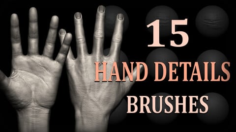 15 Hand Details Brush + Alphas