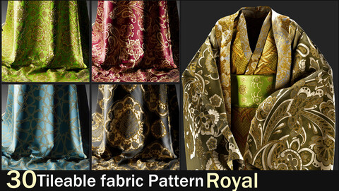 30 Tileable Lace fabric Pattern Royal - VOL 03
