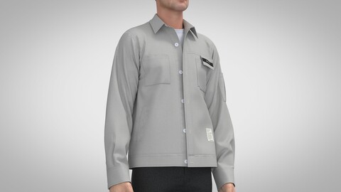 Overshirt 2, Marvelous Designer, Clo +obj, fbx