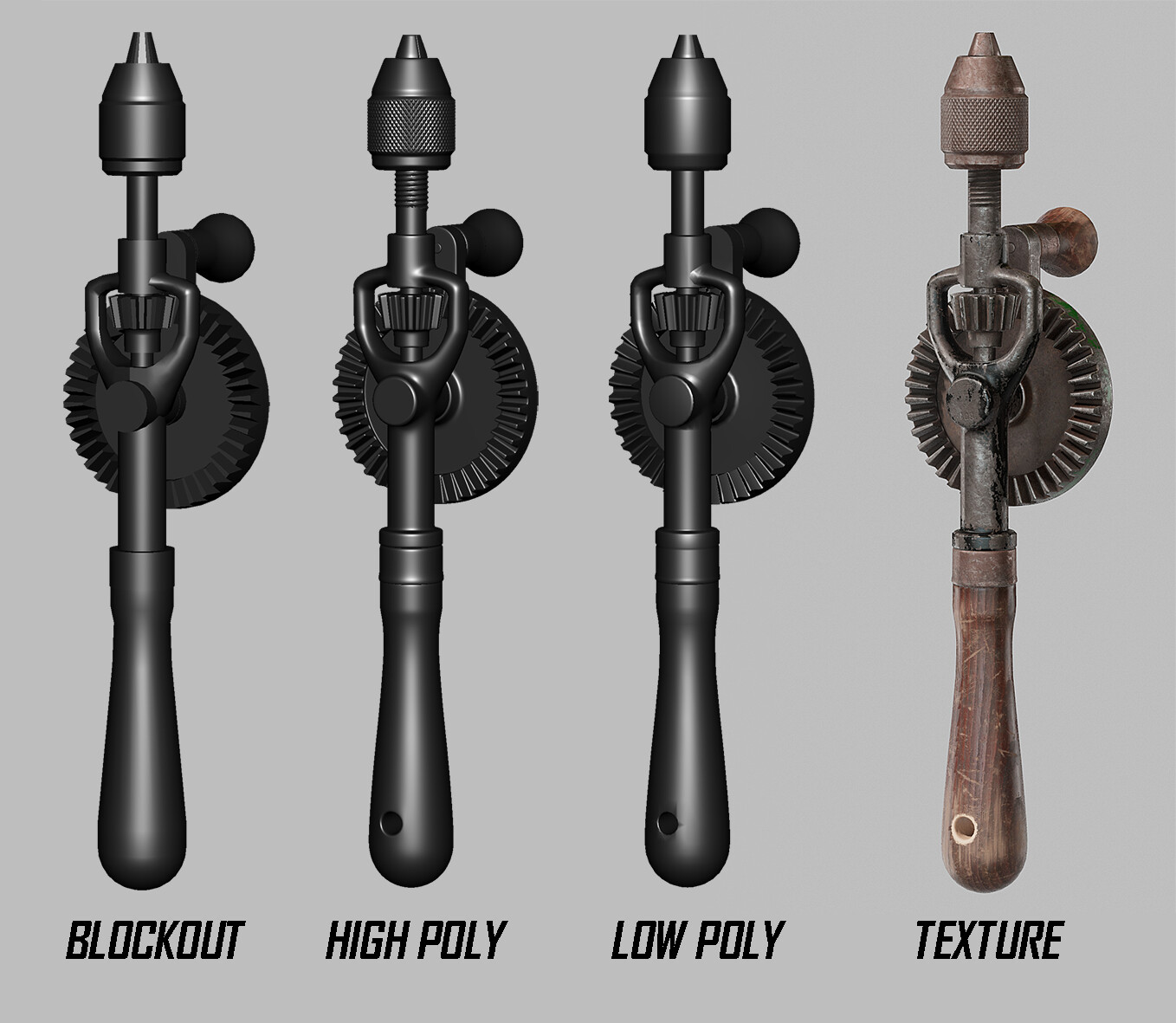 Hand Drill 3D, Incl. drill & manual - Envato Elements