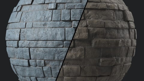 Stone Wall Materials 41- Stone walls | Sbsar Pbr 4k Seamless