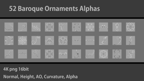 Baroque Ornaments Alphas Vol. 1