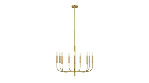 Yves Burnished Brass Chandelier