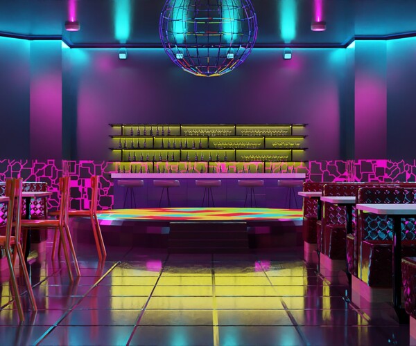 ArtStation - Night Club - Low Poly - Game Ready | Game Assets