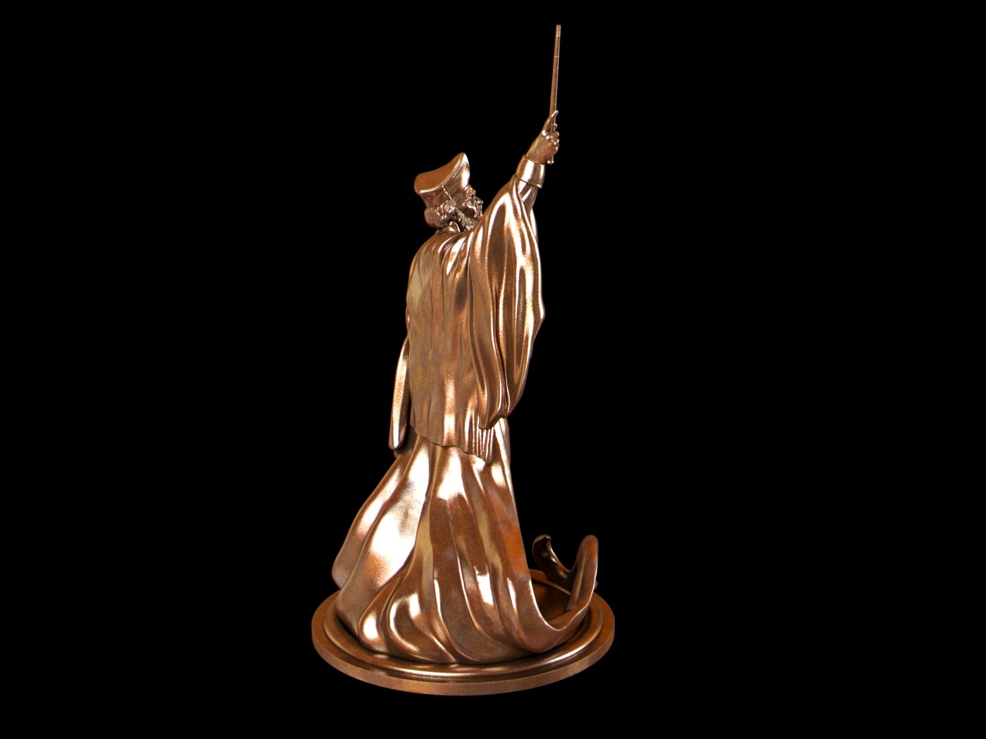 ArtStation Wizard statue 3D print model Resources