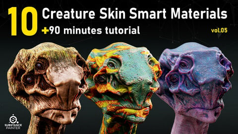 10 Creature skin smart materials + 90 minutes video tutorial_VOL05