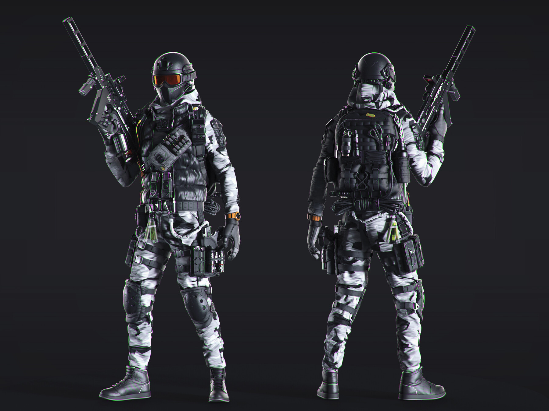 ArtStation - 50 HQ Poses 3D models of soldiers | Game Assets