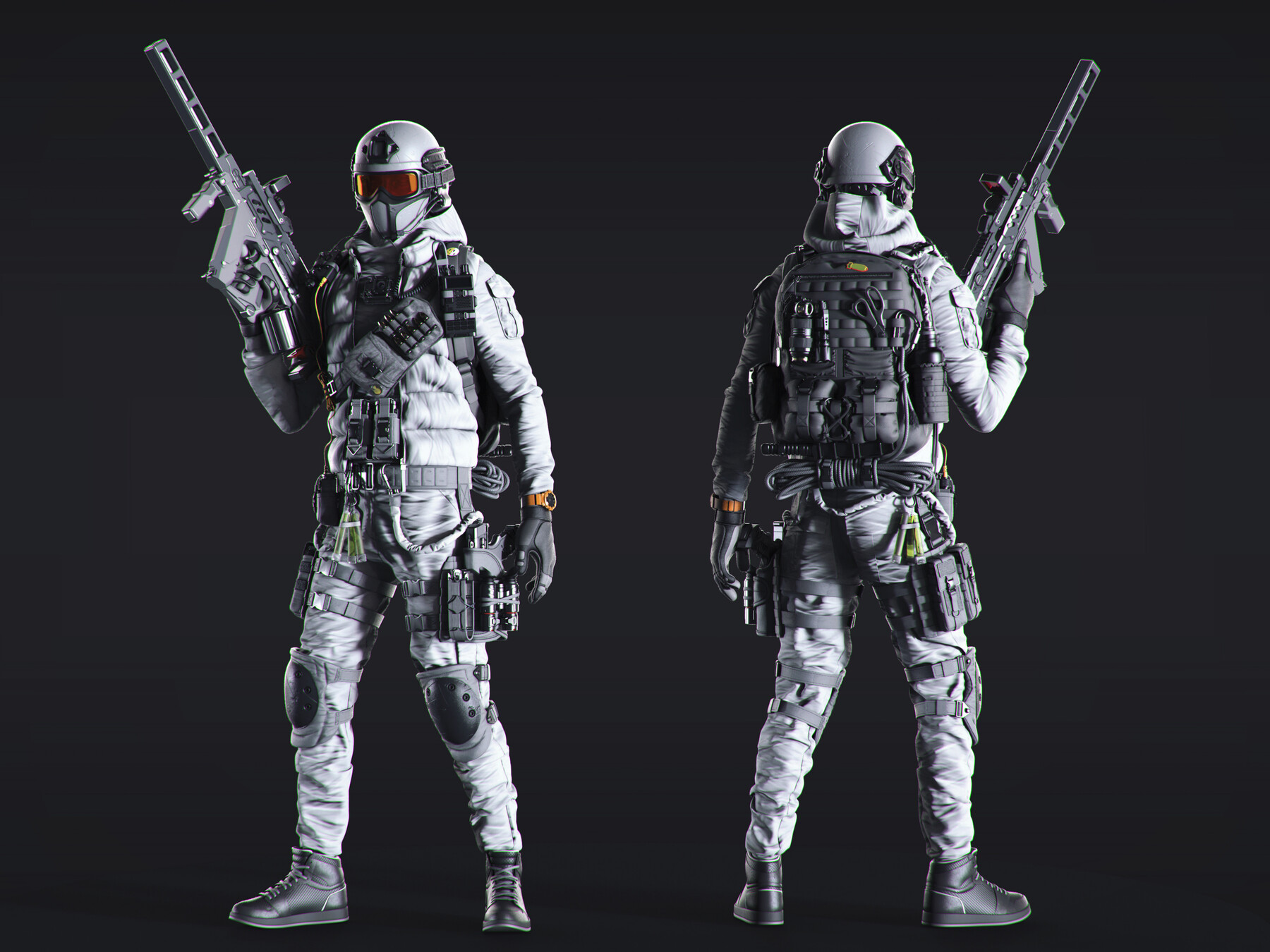 ArtStation - 50 HQ Poses 3D models of soldiers | Game Assets