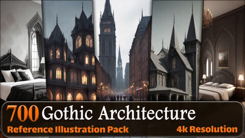 700 Gothic Architecture | City - Interior - Exterior Reference Pack | 4K | v.1