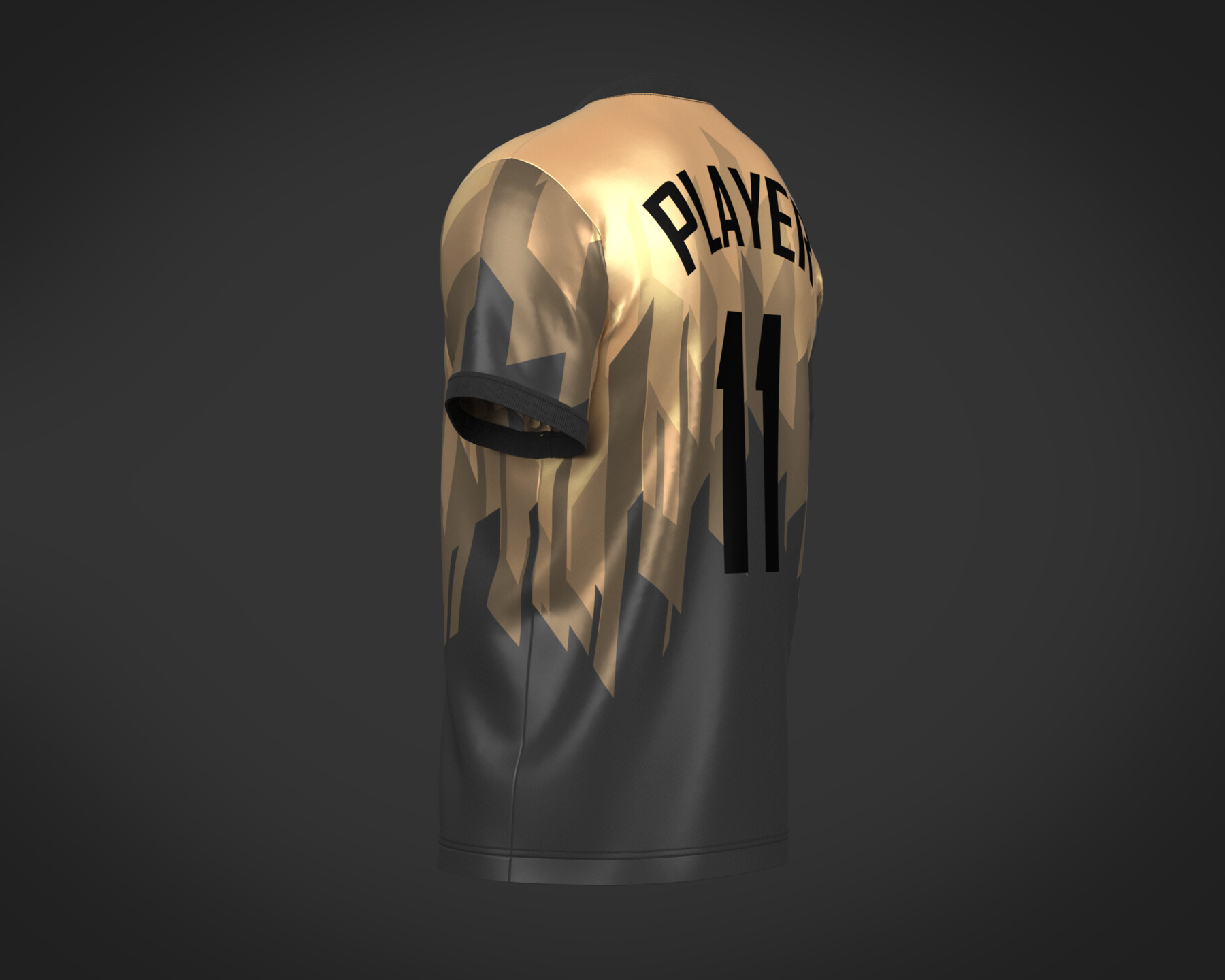 ArtStation - Mens Soccer Brown and Black Jersey Player-10