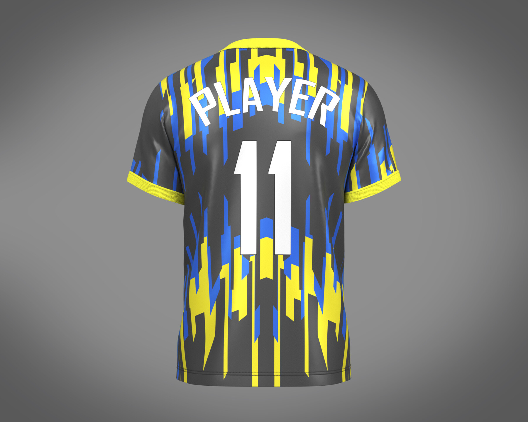 ArtStation - Soccer Football Black and Blue Jersey Player-11 | Resources
