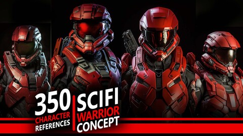 350 Scifi Warrior Concept - Character References