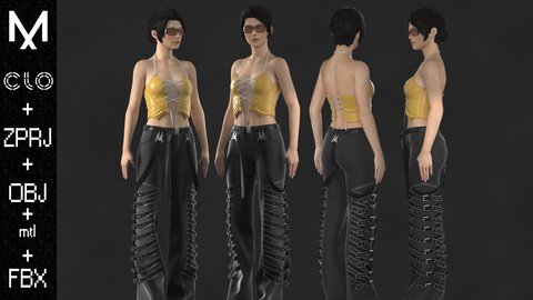 New Outfit Female OBJ mtl FBX ZPRJ