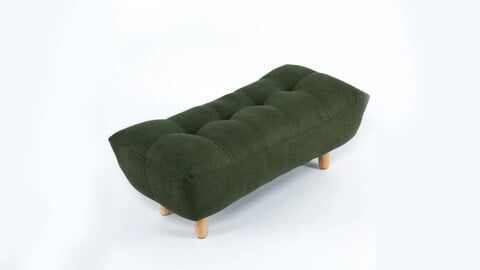 Fog Fabric 2 Seater Bench Sofa Chair