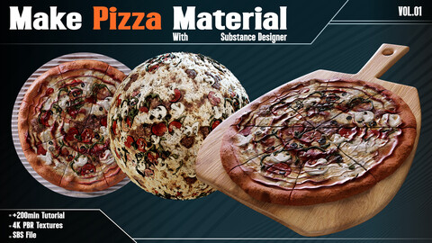Make Pizza Material With Substance Designer (+200min tutorial) - Vol.01