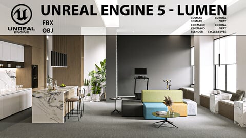 Office space design 02 for Unreal Engine