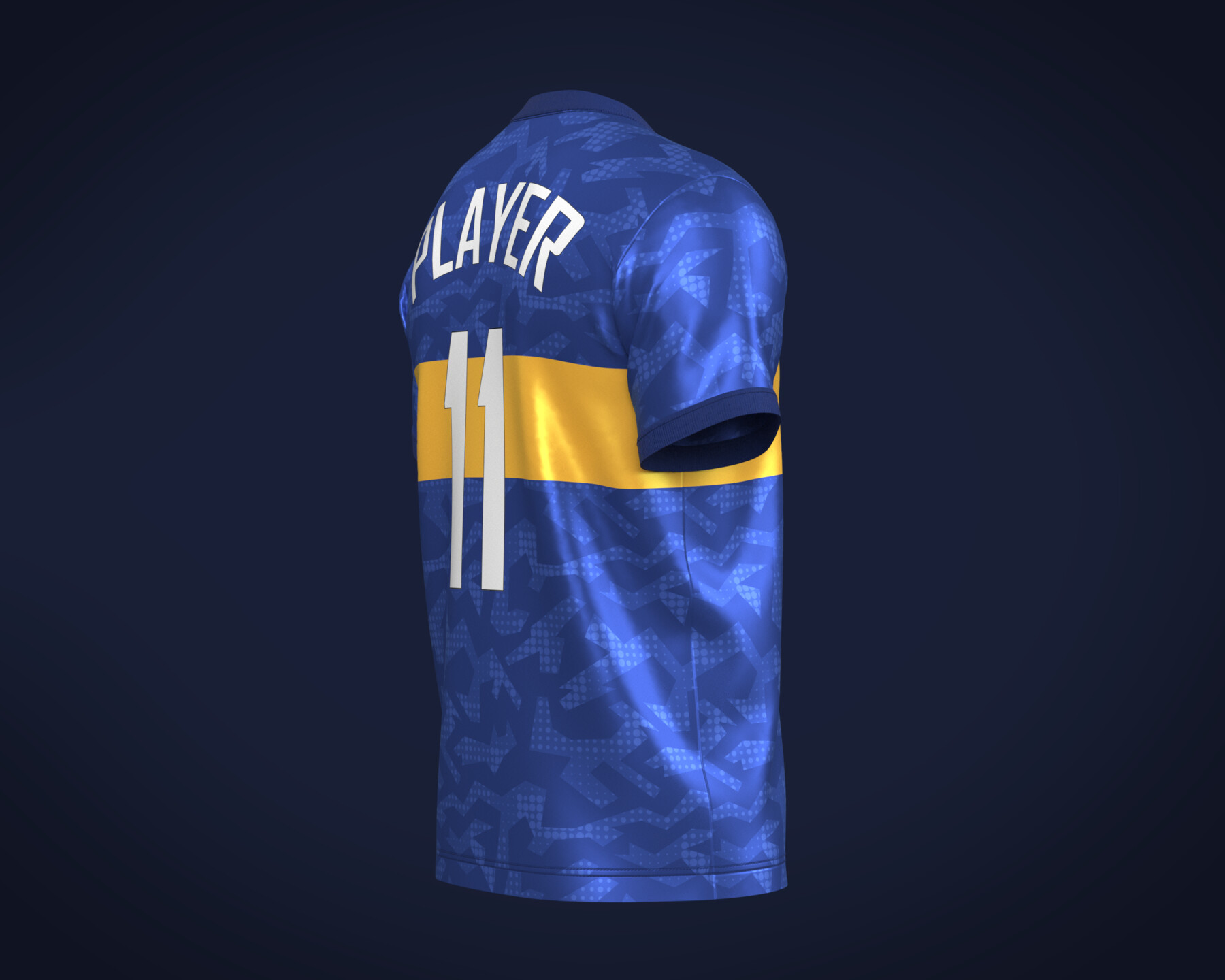 ArtStation - Soccer Football Blue color Jersey Player-11