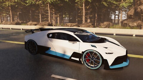 Bugatti Divo Realistic Car 3D With İnterior And Engine Sounds.