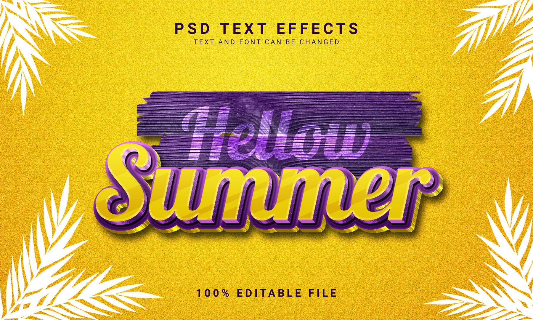 ArtStation - Hellow Summer. PSD fully editable text effect. Layer style ...