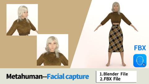 Xandrea- Temperament lady//blendshape facial capture/Unreal Engine 4