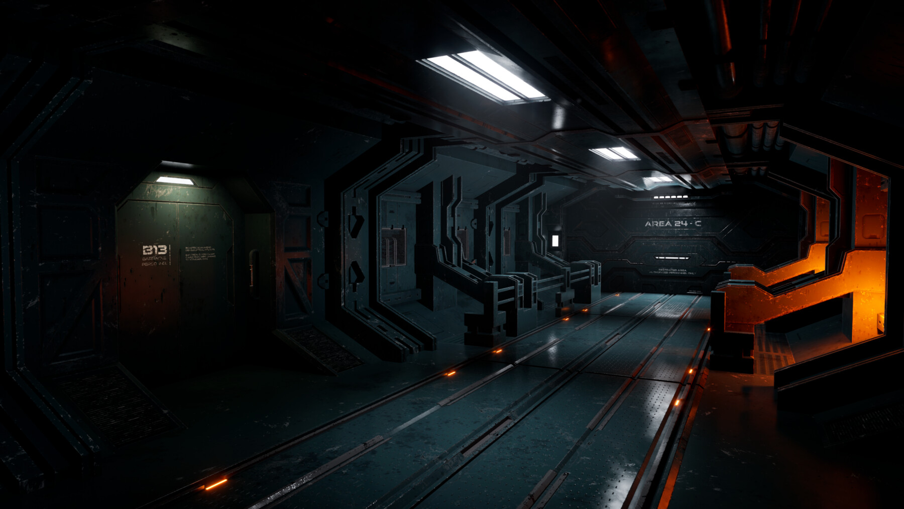 ArtStation - Modular Sci-fi Corridor Kitbash (3ds Max and UE5) | Resources